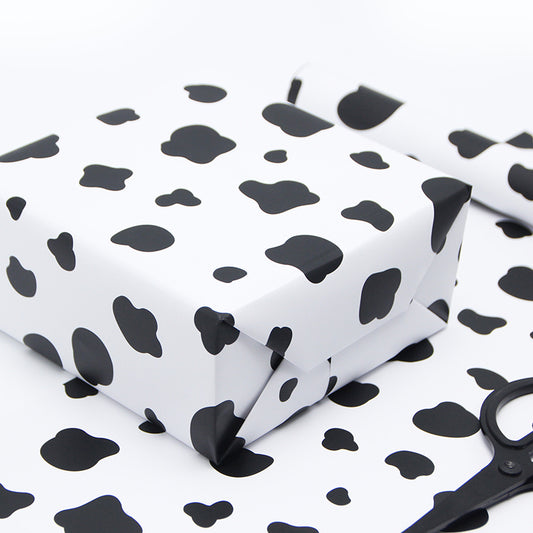 Spotted cow gift box wrapping paper