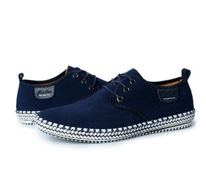 new casual shoes large size leather shoes handmade leather stitching men's shoes