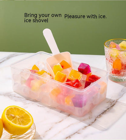 Summer New Silicone Ice Tray Food Grade Ice Cube Mold Large Capacity Ice Container Ice Box Refrigerator Artifact