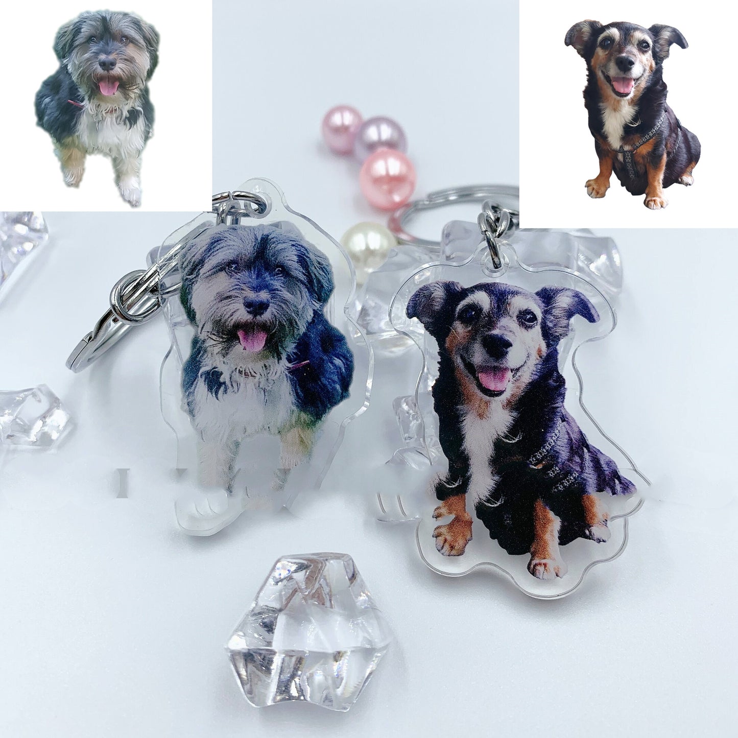 DIY acrylic cartoon pendant advertising keychain