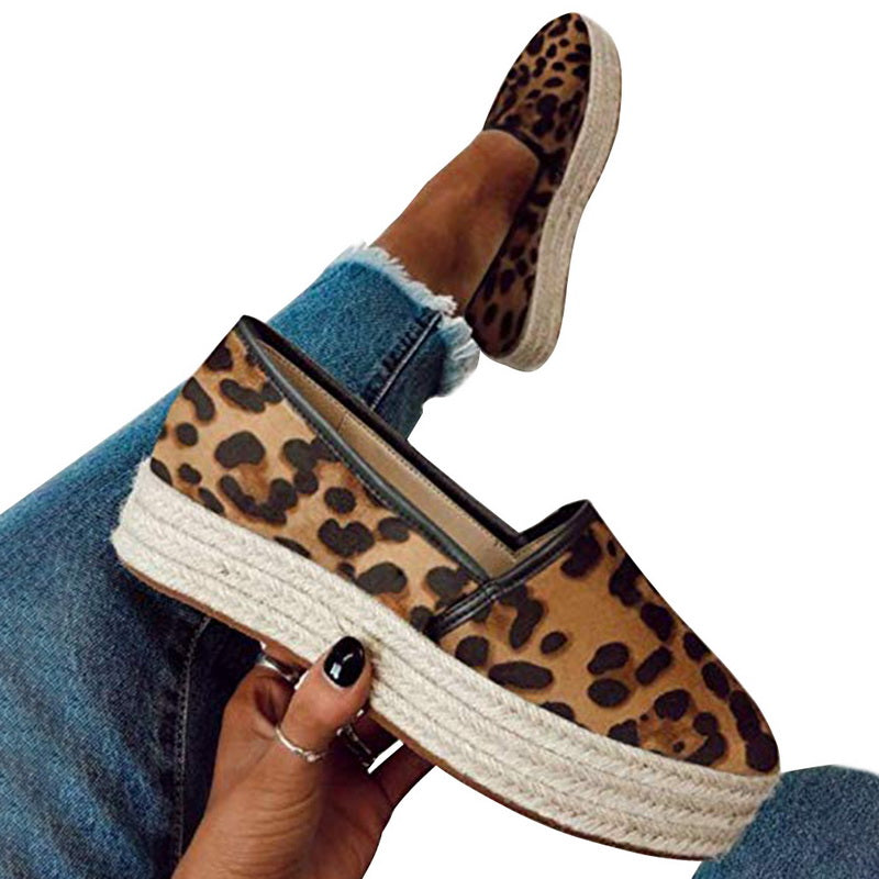 Women hemp platform shoes laofers girl slip - FLIPSTYLEZLLC