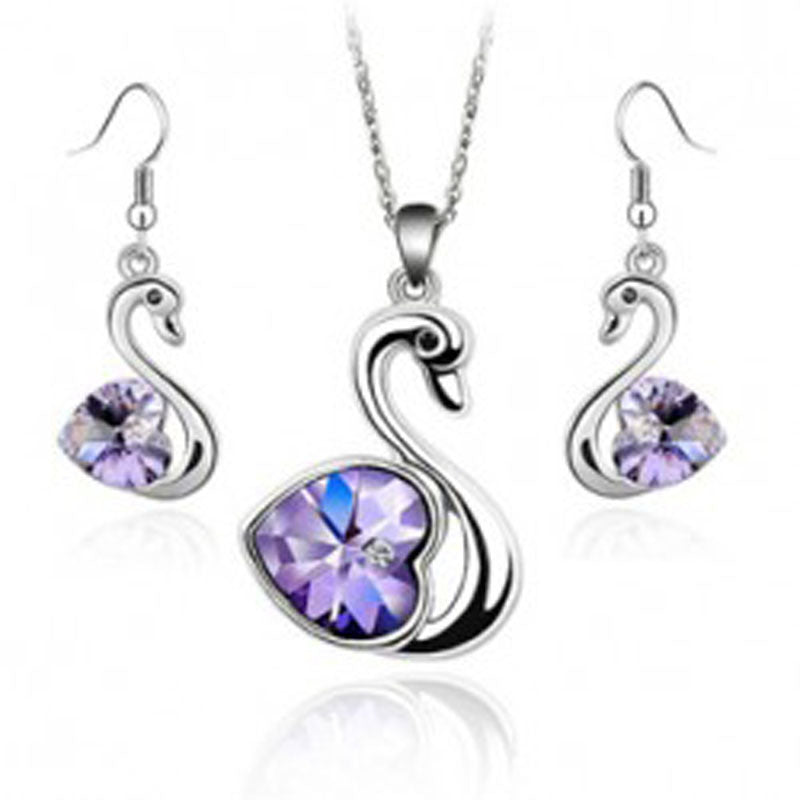Crystal Love Swan Jewelry Set - FLIPSTYLEZLLC