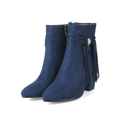 Low heel suede ankle boots women England