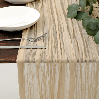 Balinese Crinkle Table Flag Boho Twist Tablecloth
