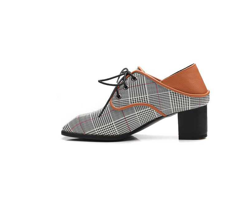 Spring new single shoes women wear lazy shoes with thick with laced cloth British wind wild women shoes - FLIPSTYLEZLLC