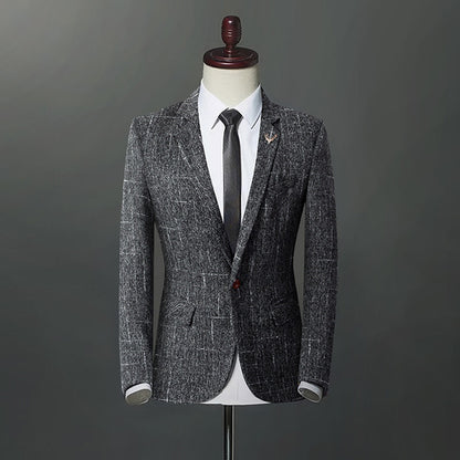 Men's slim suit in autumn and winter