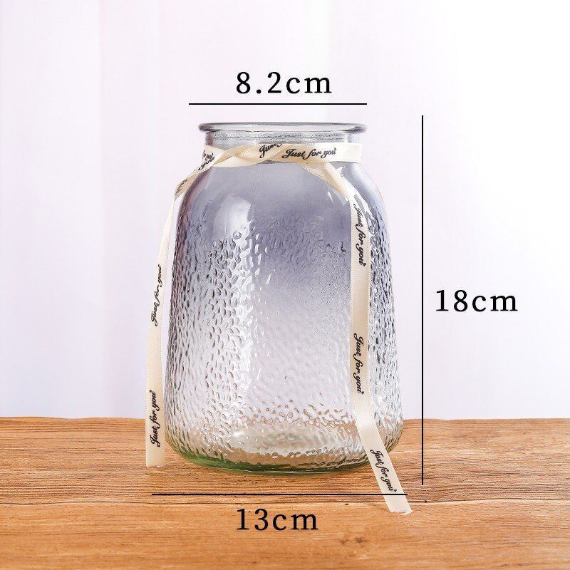 Simple Ice Seal Glass Gradient Color Vase