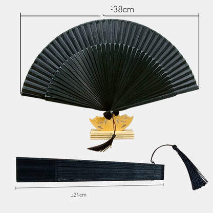 40 Square Women's Folding Fan Chinese Style Hanfu Accessories