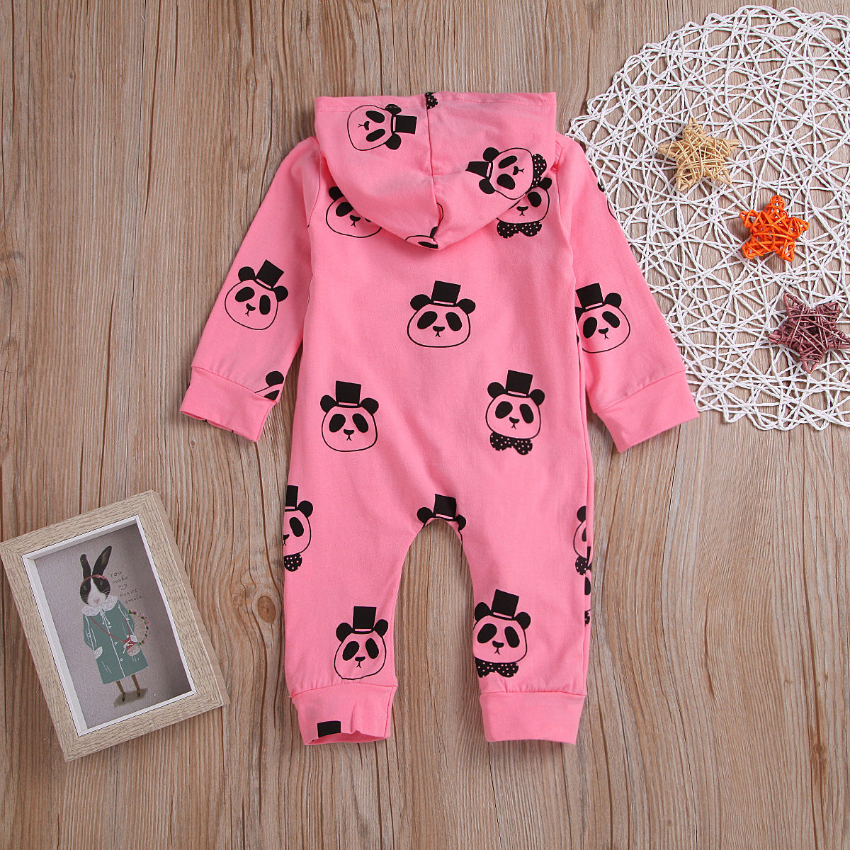 Long sleeve panda print Jumpsuit