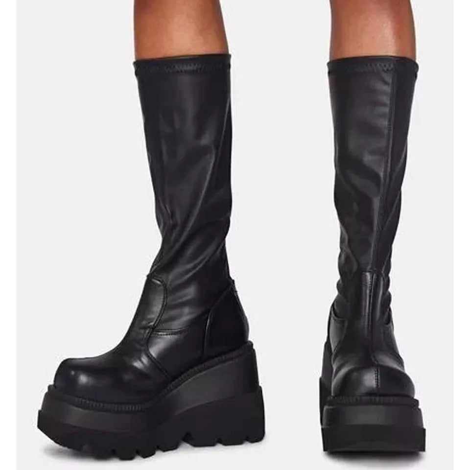 Platform Shoes Boots Women Winter Shoes Genuine Leather - FLIPSTYLEZLLC