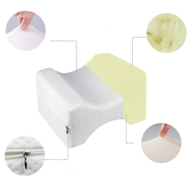Memory Foam Knee Leg Pillow Bed Cushion Wedge Pressure Relief Sleep Support Aid