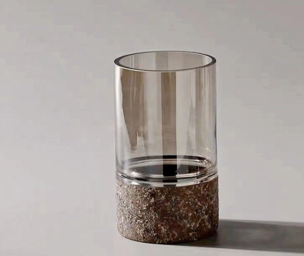 Nordic Light Luxury Straight Glass Vase