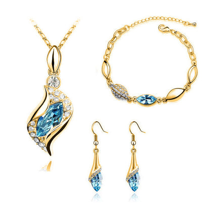 Angel Fairy Horse Eye Zircon Jewelry Set