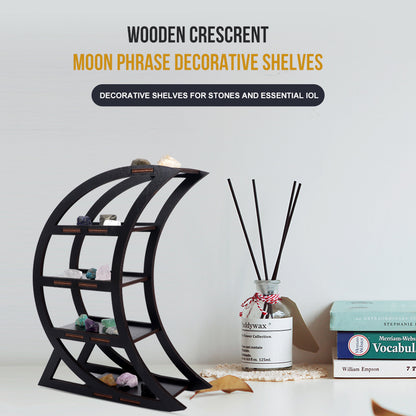 Crescent-shaped Table Decorative Shelf