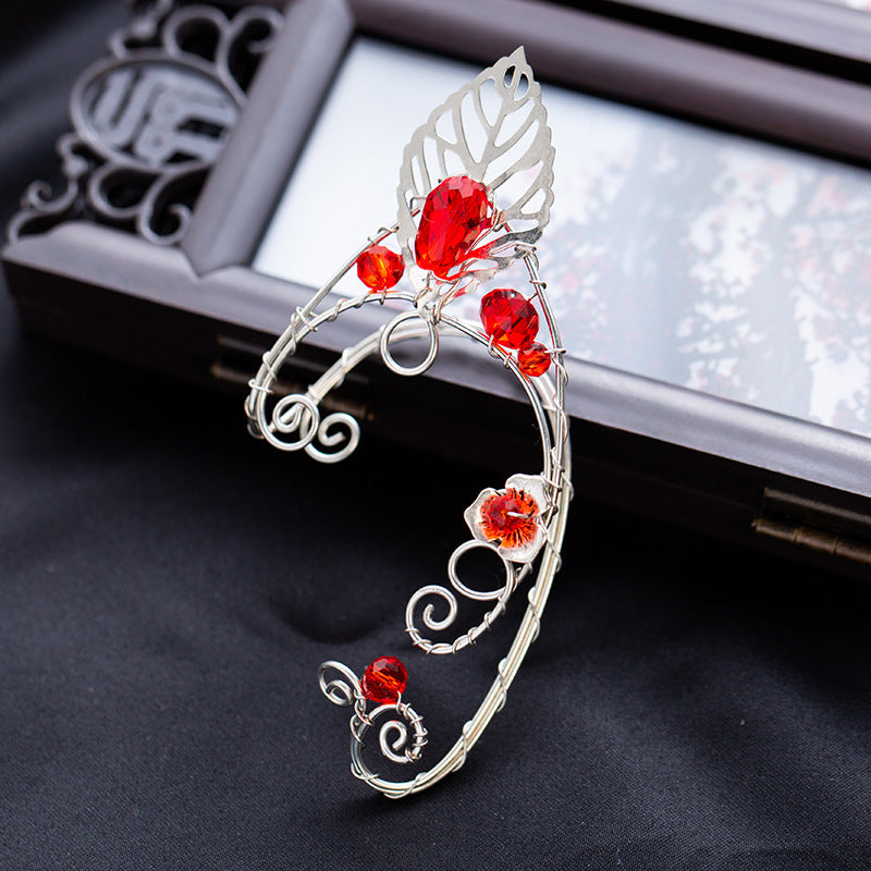 Personalized Temperament New Red Ear Clip Elf Earrings