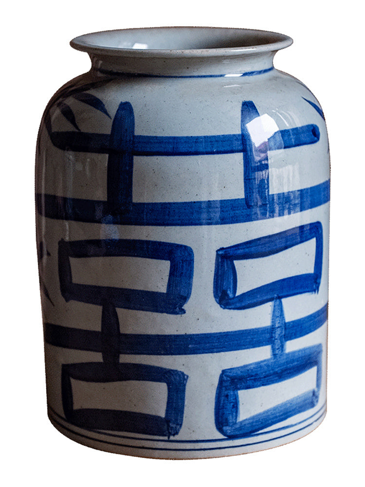 Hand-painted Blue And White Ceramic Vase Stoneware Flower Ware