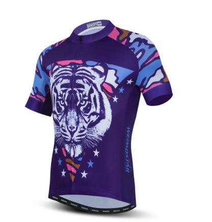 Cycling Jerseys Men 3D Lion Printing Bicycle Clothing Breathable Short Sleeve Shirts Quick Dry Bike Tops