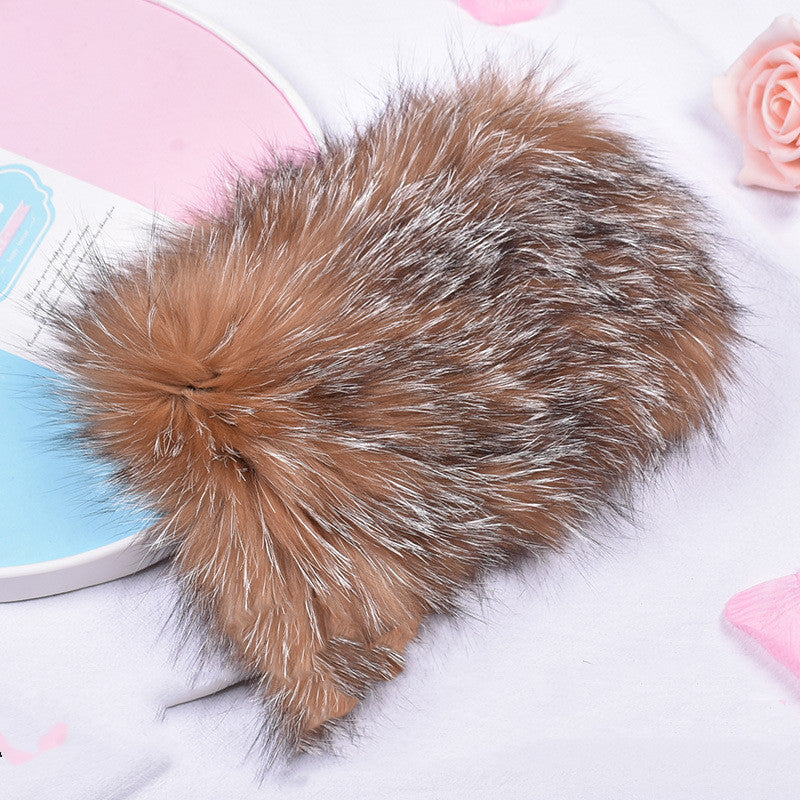 Fall Winter Stretch Wool Scarf With Headgear