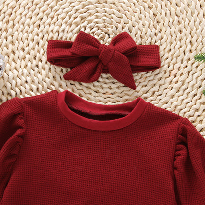 Letter Print Contrast Color Long Sleeve Headwear Jumpsuit Available In Two Colors