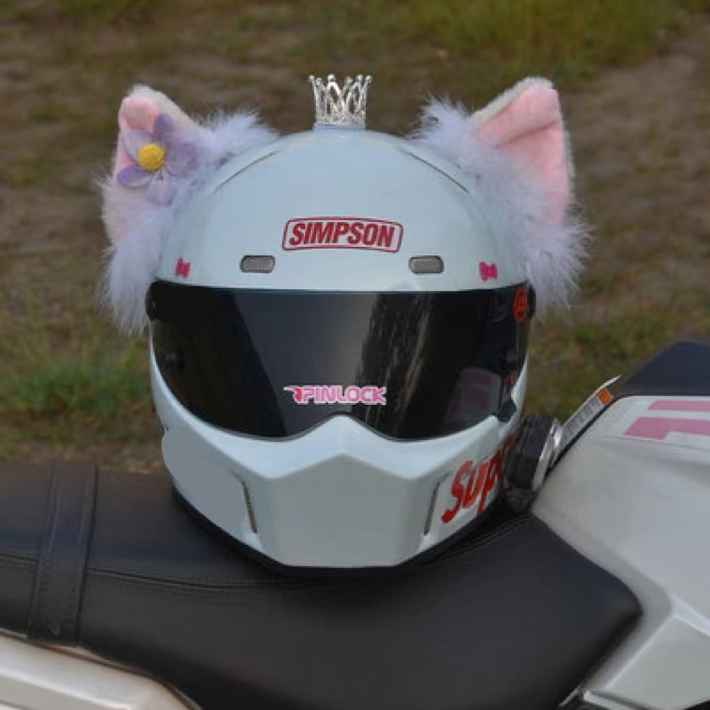 Scooter With Lights Motorcycle Shiny Veil Helmet Accessories Motorcycle Wedding Headdress