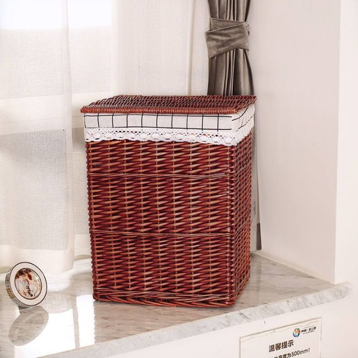 Storage Basket Rattan Large Toy With Lid