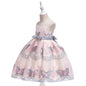 Embroidered For Big Children Tube Top Mesh Flower Girl Dress