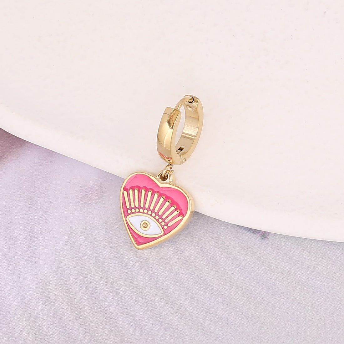 Fashion Personalized Dripping New Female With Hearts Eye Earrings