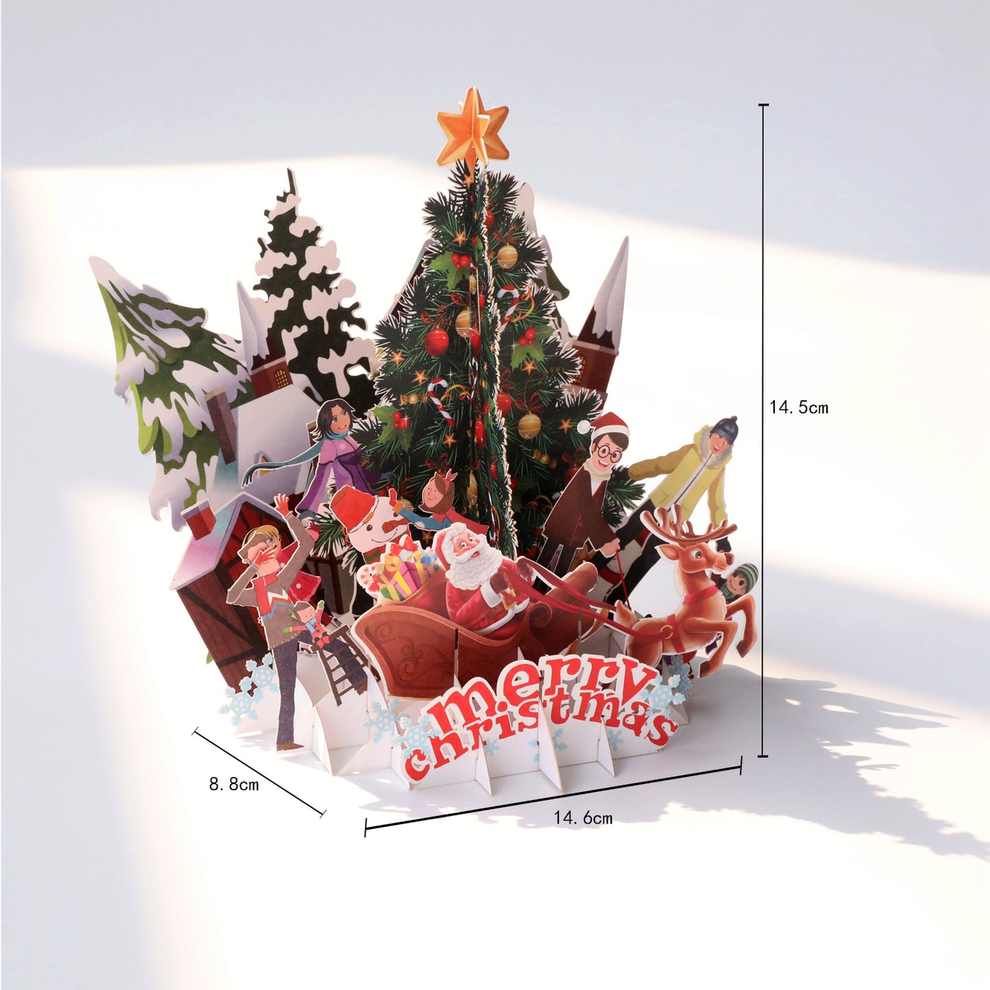 3d Christmas Greeting Card Stereo Christmas Tree Card Creative