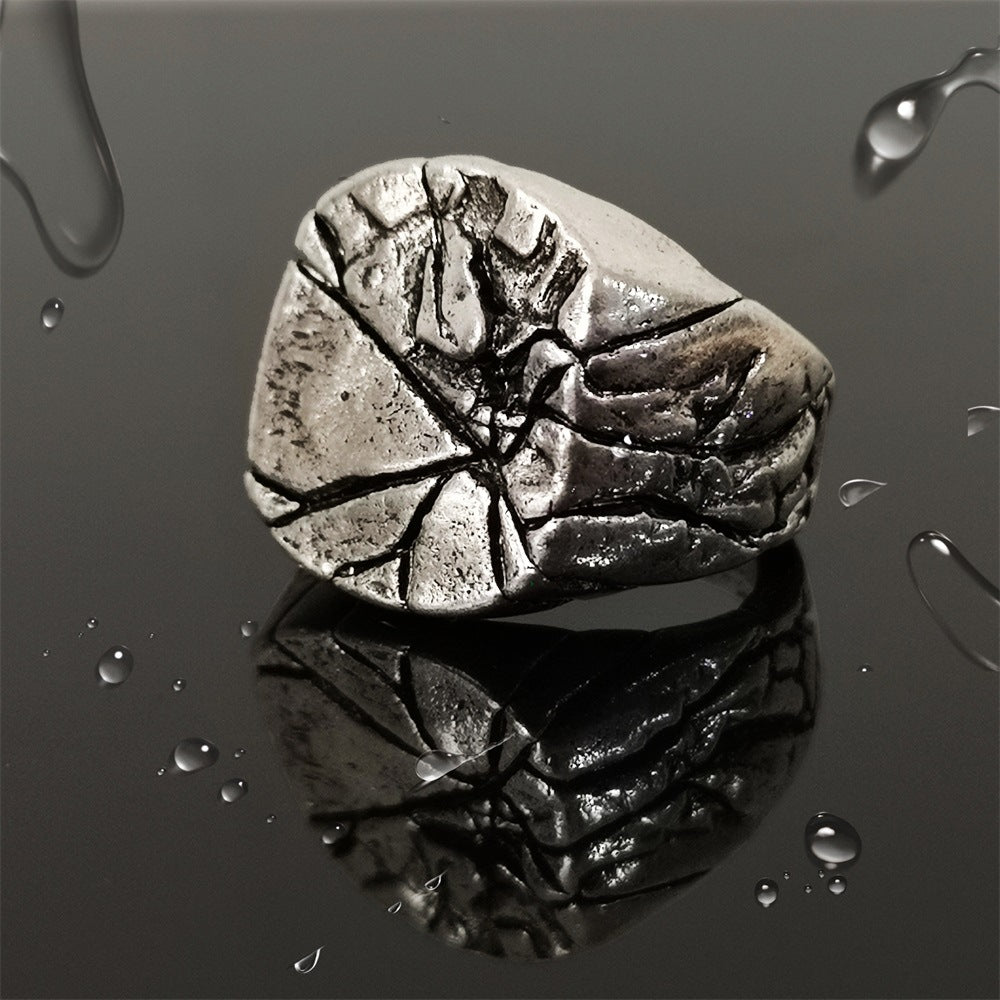 Vintage Jewelry Ring Alloy Cracked Hand Jewelry - FLIPSTYLEZLLC