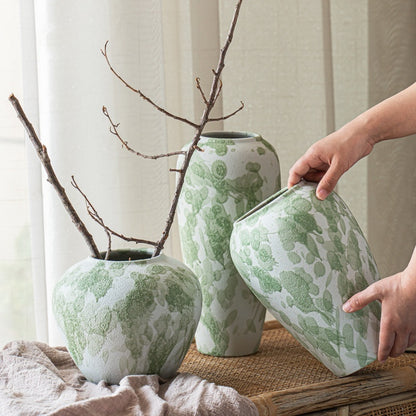 Chinese Style Decoration High-grade Flower Arrangement Ceramic Vase