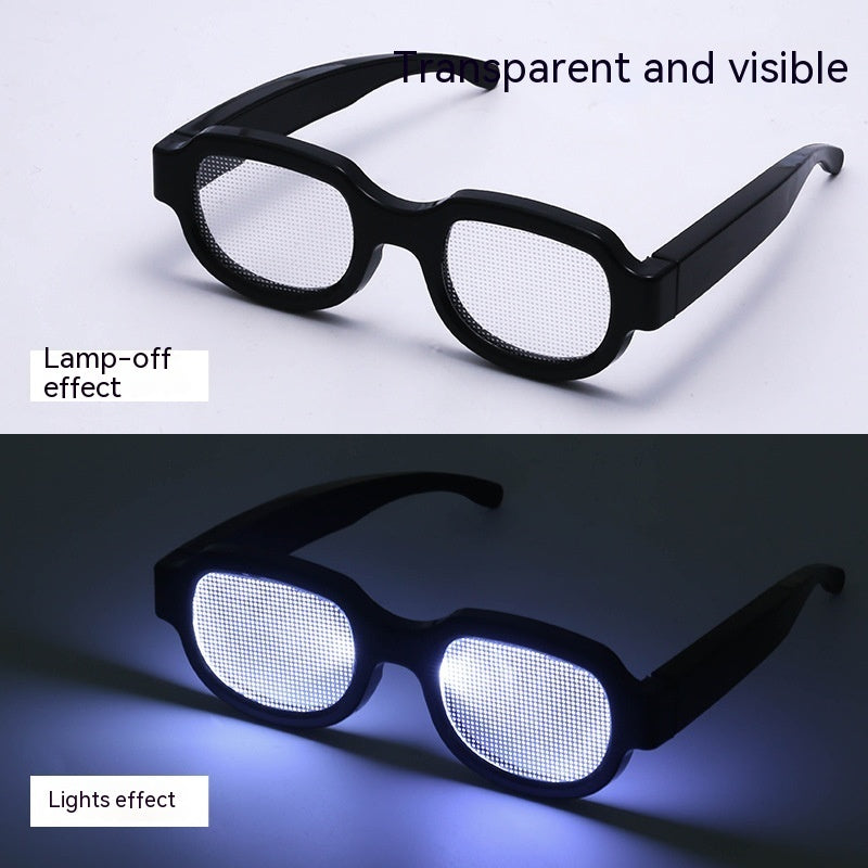 New LED Goggles Luminous Glasses Eccentric Personality Ball Performance Glasses
