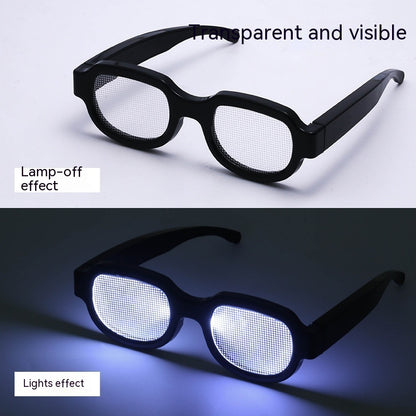 New LED Goggles Luminous Glasses Eccentric Personality Ball Performance Glasses