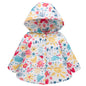 Girls' Hooded Fashion Printed Cotton-padded Jacket