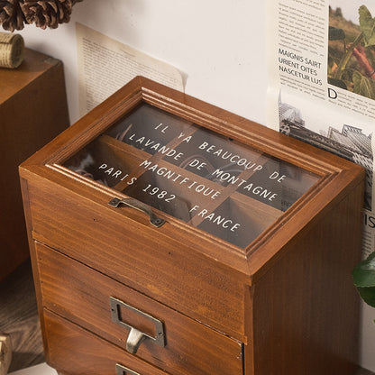 Vintage Glass Storage Box With Flip Lid