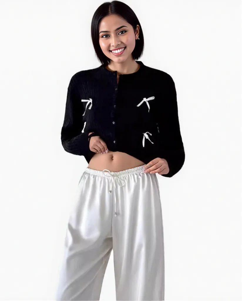 New Women's White Pullover Cardigan Style Blouse Women's fashion's