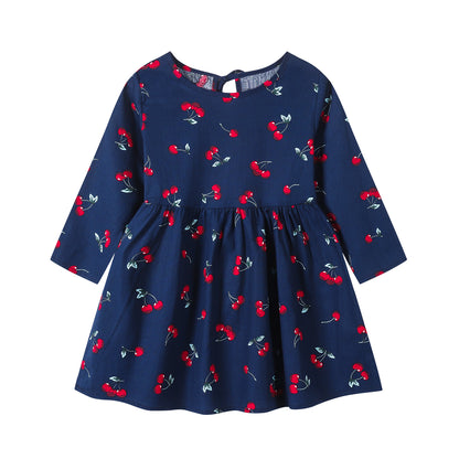 Children's Floral Cotton Long Sleeve Dress