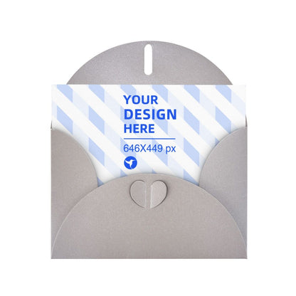 Horizontal Thick And Tough Pearl Paper Holiday Card