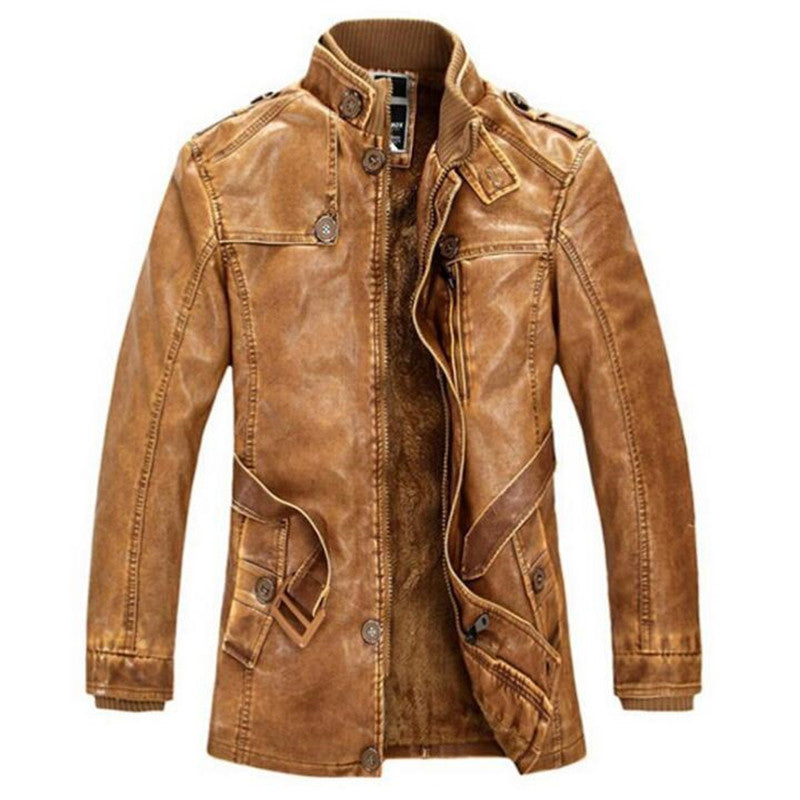 Winter Men's Leather Men's fashion Clothing With Zipper