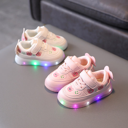 Children's Baby Soft-soled White Shoes