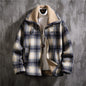 Male Youth Plus Size Plaid Padded Jacket