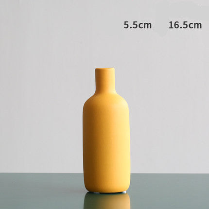Morandi Color Nordic Style Creative Ceramic Dry Flower Vase Living Room Flower