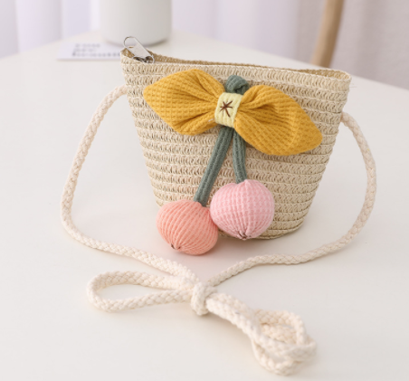 New Summer Children's Sun Protection Straw Hat Girls Pot Hat