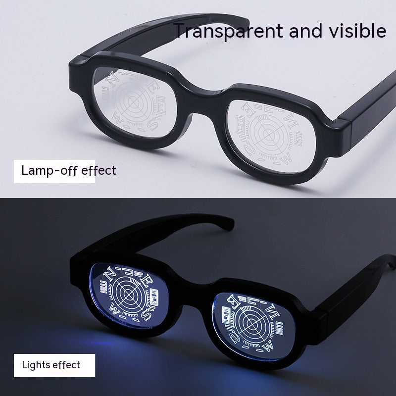 New LED Goggles Luminous Glasses Eccentric Personality Ball Performance Glasses