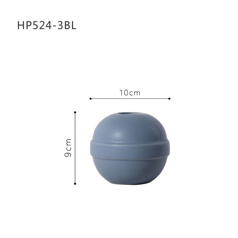 Morandi Color Nordic Style Creative Ceramic Dry Flower Vase Living Room Flower