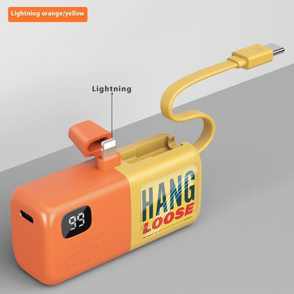 Mini Capsule Power Bank Two-way Fast Charging With Digital Display Pocket Small Mobile Power Supply