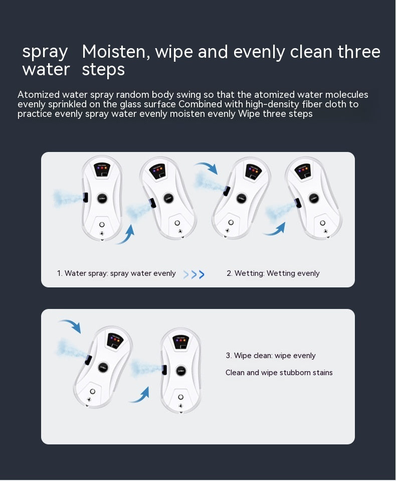 Intelligent Water Spray Window Cleaning Robot Automatic Electric Remote Control Intelligent Water Spray Window Cleaning Robot