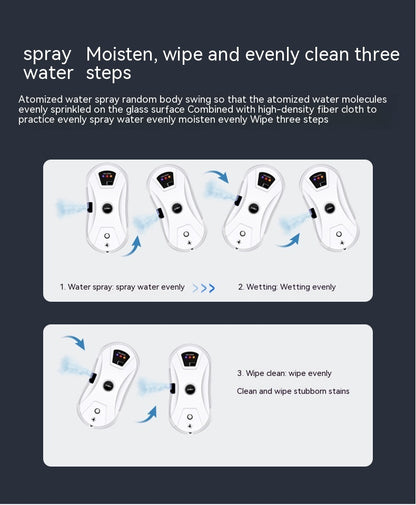 Intelligent Water Spray Window Cleaning Robot Automatic Electric Remote Control Intelligent Water Spray Window Cleaning Robot