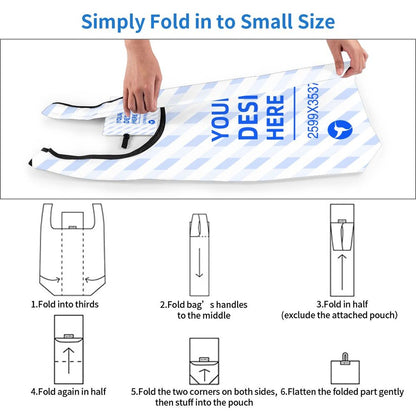Create Your Own Folding Eco-Friendly Large Capacity Portable Lightweight Shopping Bag