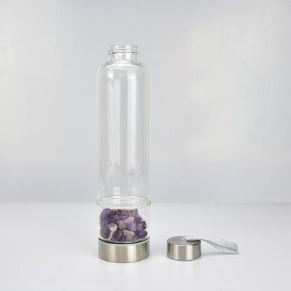 Glass Crystal Energy Stone Spa Cup Portable Outdoor Large Capacity