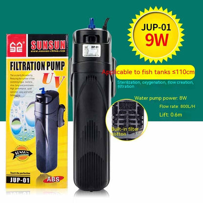 UV Sterilamp Fish Tank Built-in Filter Water Purifier